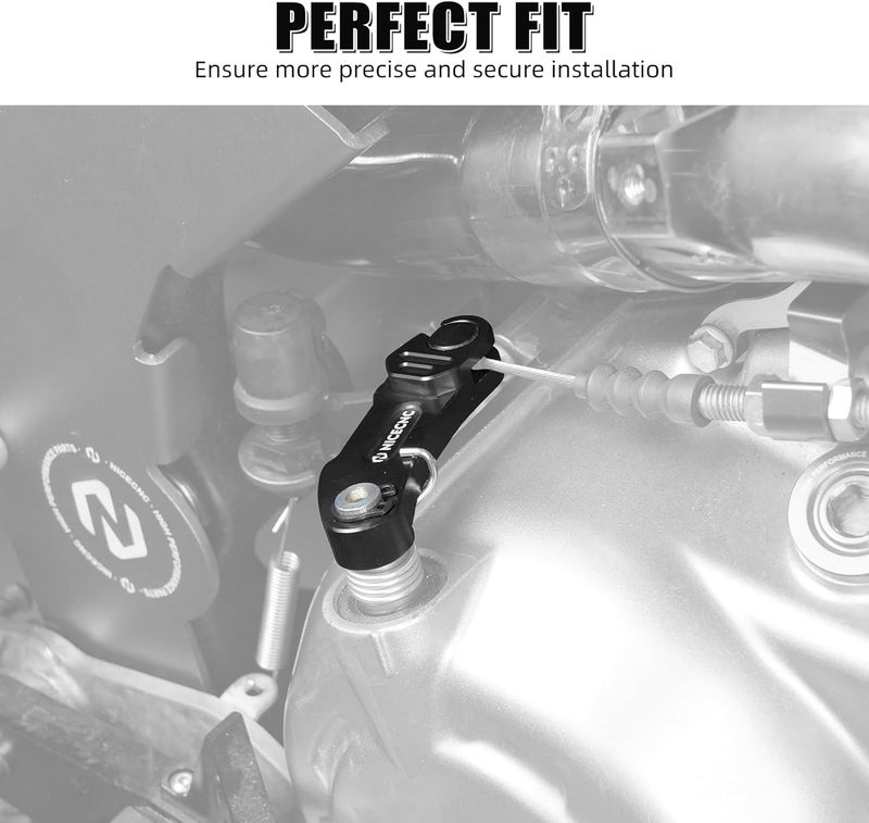 NICECNC Clutch Puller Cable Arm Billet Aluminum Compatible with Yamaha Raptor 700 2006-2026, Raptor 700R 2011-2026 Black - Image 2